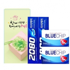 애경 2080 블루치약 + 블루칩 비누 세트