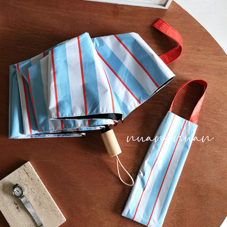 U035 스트라이프 3단 자동우산 접이식우산 답례품 인쇄 주문제작 기념품 튼튼한우산 #2