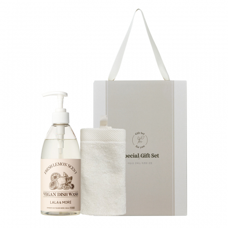 더마음가는 선물set 레몬향 주방세제 500ml + 밤부 핸드타올 70g 1개 2P #3
