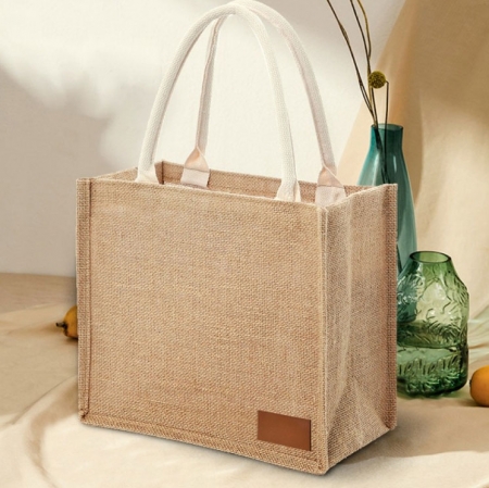 황마 사각 에코백 L, 여성 여름 무지 가방 에코백 쇼퍼백 #2