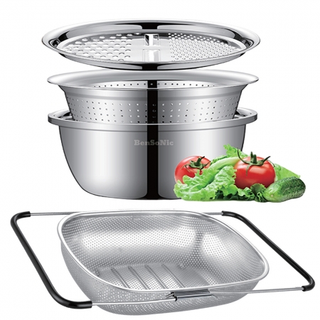 벤소닉 채칼 믹싱볼 세트(4in1 믹싱볼세트+싱크대 채반) #2