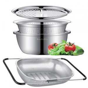 벤소닉 채칼 믹싱볼 세트(4in1 믹싱볼세트+싱크대 채반)