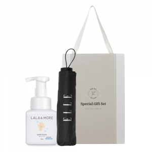 더마음가는 선물set 시트러스 핸드워시 250ml 엘르 블랙 3단 수동 우산 1개 2P