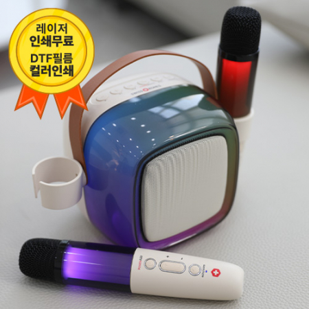 블루투스 v5.4 듀얼 노래방 마이크 블루투스 스피커 응원봉연출 #3