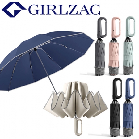 걸작 야광안전 10살대 거꾸로 비너그립 3단 완전 자동우산 // 칼라 인쇄가능 #2