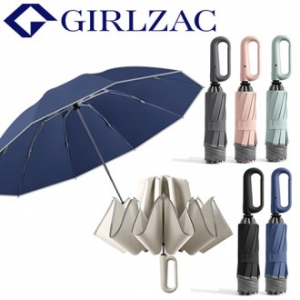 걸작 야광안전 10살대 거꾸로 비너그립 3단 완전 자동우산 // 칼라 인쇄가능