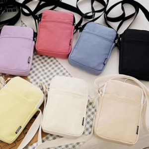 B042 솜사탕 미니 크로스백 핸드폰 보조가방 인쇄 답례품 주문제작