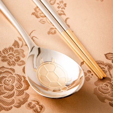 인현공방 장수 거북이 금수저 2벌 세트 (IHS-G020) 한지케이스 #3