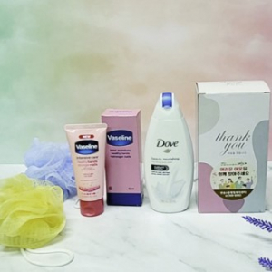 도브 선물세트 바디워시 핸드크림 바세린 샤워볼