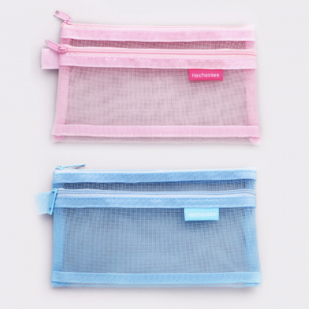 A017 심플 망사 필통 펜케이스 메이크업 펜슬 파우치 메쉬 인쇄 주문제작 #2