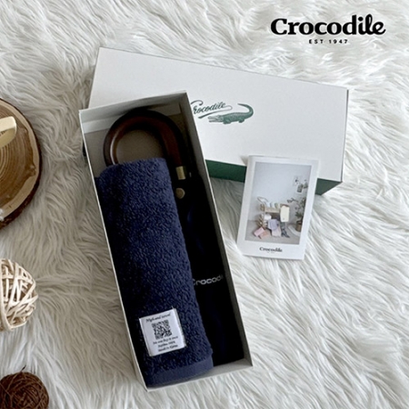 크로커다일 3단 우드곡자 전자동 우산 + 유러피언 호텔 수건 #3