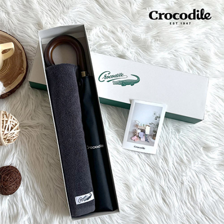 크로커다일 2단 우드곡자 우산 + 심플 호텔 수건 #3