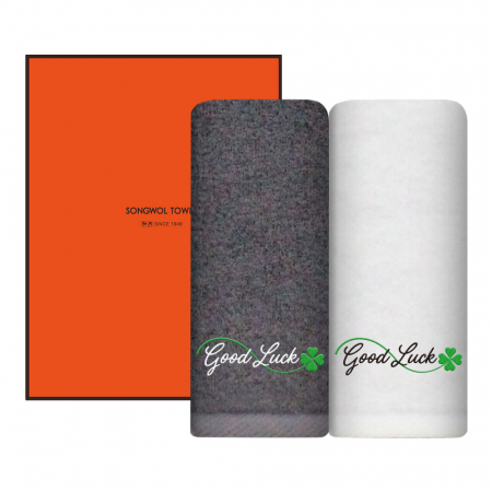송월 굿럭 150 자수 수건 2매세트 #2