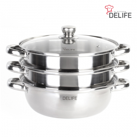 디라이프 스테인레스 인덕션 3단 찜전골냄비(28cm) #2