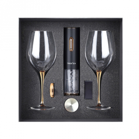 [라헨느] 리얼 골드 브릿지 유니버셜 와인잔 2p + 충전식 전동 와인 오프너 T-1000세트 #3