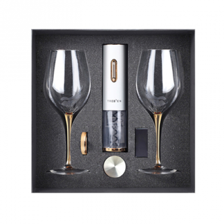 [라헨느] 리얼 골드 브릿지 유니버셜 와인잔 2p + 충전식 전동 와인 오프너 T-1000세트 #4