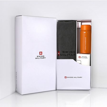 스위스밀리터리 140 g면사 타올 + 베른 미니 텀블러 2P (150ml) 세트 #2