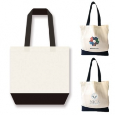 밑면 배색 고급형 판촉 숄더형 에코백 가방