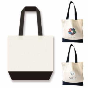 밑면 배색 고급형 판촉 숄더형 에코백 가방