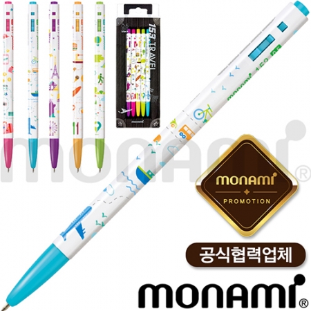 모나미 153 트래블 볼펜 5P세트 (잉크 블랙 1종) #3