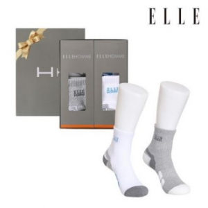 엘르 스포츠양말 남성 여성 2족세트