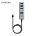 작은이미지: 유니콘 4포트 무전원 USB3.1 허브 1.8M 케이블 LH-4500A #3