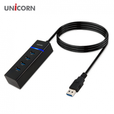 유니콘 4포트 무전원 USB3.1허브 1.8M케이블 LH-4000A #2