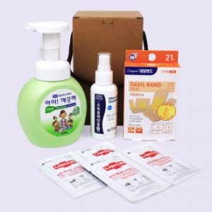 아이깨끗해 핸드워시 용기 + 랩신 손소독티슈 + 메딕 소독용에탄올 스프레이형 + 혼합형 대일밴드 7종세트