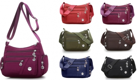 지퍼 숄더 크로스백, 크로스 숄더백 수납좋은 나일론 가방 #2