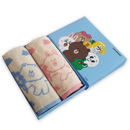 라인프렌즈 포레스트 선염 캐릭터 세면타올 2p세트 #2