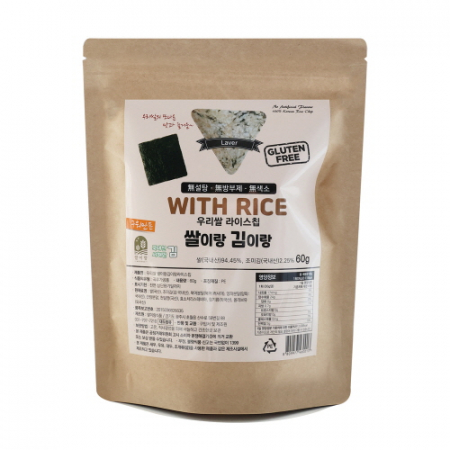 우리쌀라이스칩 쌀이랑김이랑 1봉 60g #2