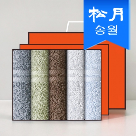 [송월타올] 호텔수건 데일리 데이라인 타올 110g 5p 선물세트(쇼핑백) 기념수건 답례품 #2