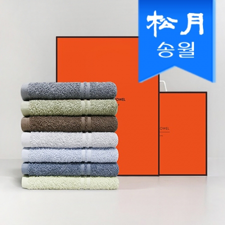 [송월타올] 호텔수건 데일리 데이라인 타올 110g 2p 선물세트(쇼핑백) 기념수건 답례품 #2