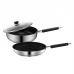 작은이미지: 영국R 바제니 인덕션IH 스텐코팅 전골팬 28cm 2종 커플세트 + 내열유리뚜껑 #2