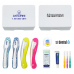 작은이미지: 뉴 치아구급함 알뜰 1호 접이식미세모 치실 치간 칫솔치약세트 #4