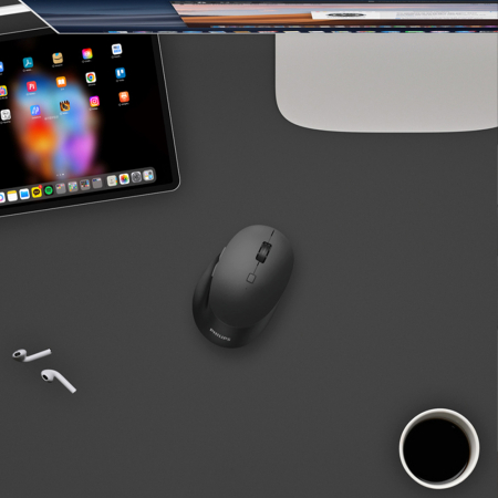 필립스 멀티페어링 저소음 5버튼 무선 마우스 SPK7607 #5