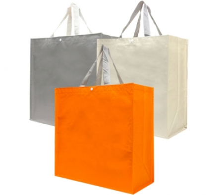 고품질 중형 타포린 가방 3종, 베이지, 오렌지, 그레이 시장가방, 마트가방, 장바구니 #4