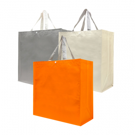 고품질 중형 타포린 가방 3종, 베이지, 오렌지, 그레이 시장가방, 마트가방, 장바구니 #2