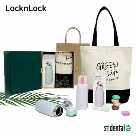 와우36호 선물세트 락앤락 코튼캔디 텀블러 에코백검정투톤(쇼핑백) #4