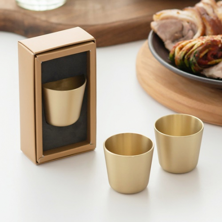 황동 술잔 소주잔 // 각인 주문제작 #2