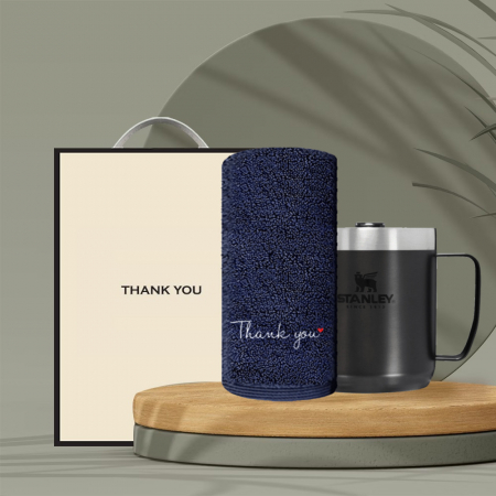 시즈넬 선물세트 스탠리 캠핑머그354ml+고급호텔타올190g #2