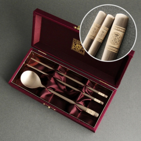 금상첨화 방짜수저 1P (실크케이스) #2