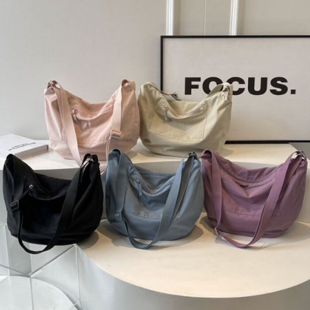 B047 하프문 크로스백 캐주얼 패션 무지 가방 인쇄 답례품 #3