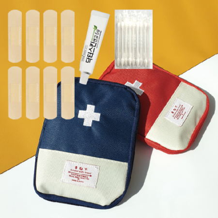 걱정마 밴드+연고 파우치형 휴대용 구급키트 / 구급함 구급상자 파우치 밴드세트 응급키트 대일밴드 데일밴드 #2