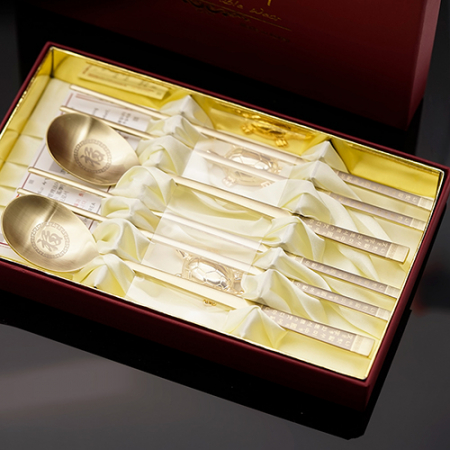 나랏말 티타늄 거북부부 수저세트 #2