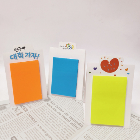 비비드 투명 점착메모지 50*75 스텐드형 #2