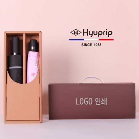 프리미엄 우양산세트 협립 3단 60 거꾸로 완전자동우산 + 협립 3단 미니 암막 플라워즈 완전자동 우양산 #2