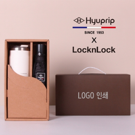 협립 3단 암막 커넥션 완전자동 우산 + 락앤락 메트로 머그 텀블러 1P 세트 #2