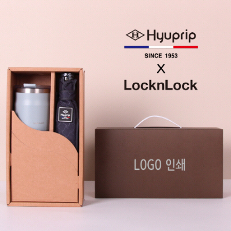 협립 3단 암막 커넥션 수동우산 + 락앤락 메트로 머그 텀블러 1P 세트 #2