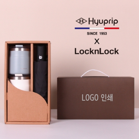 협립 3단 모던 완전 자동우산 + 락앤락 메트로 머그 텀블러 2P 세트 #2